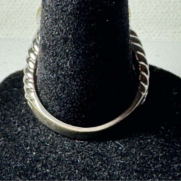 SWAROVSKI 925 Silver Cocktail Ring with Large Vibrant Citrine Crystal SIZE 9 - Picture 3 of 13